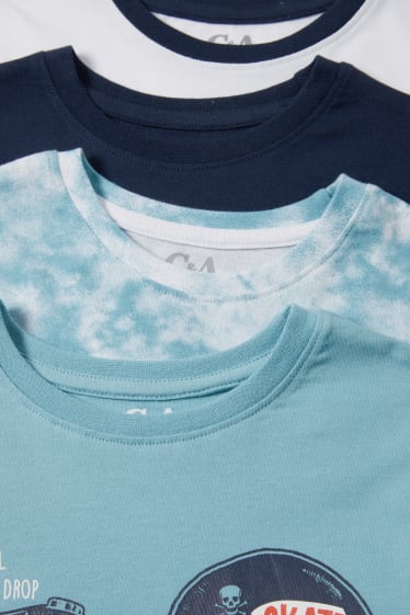 Kinderen: jongens - Set van 4 - T-shirt - blauw