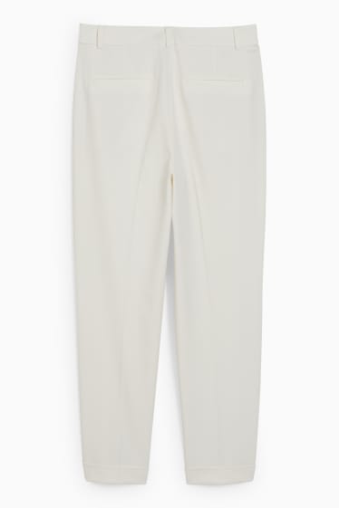 Damen - Business-Hose - Regular Fit - 4 Way Stretch - cremeweiss