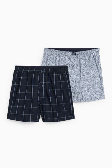 Herren - Multipack 2er - Boxershorts - gewebt - dunkelblau
