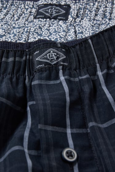 Herren - Multipack 2er - Boxershorts - gewebt - dunkelblau
