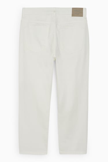 Uomo - Regular jeans taglio crop - bianco crema