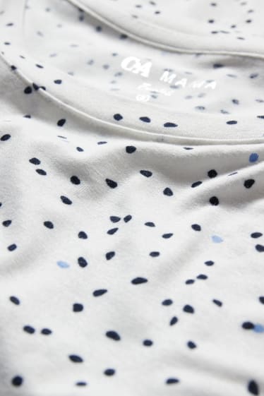 Donna - T-shirt per allattamento - a pois - bianco