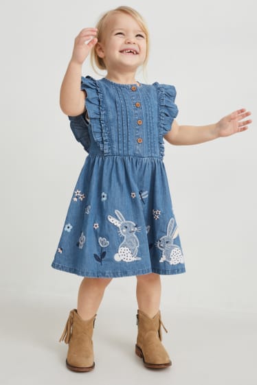 Enfants - Robe en jean - jean bleu