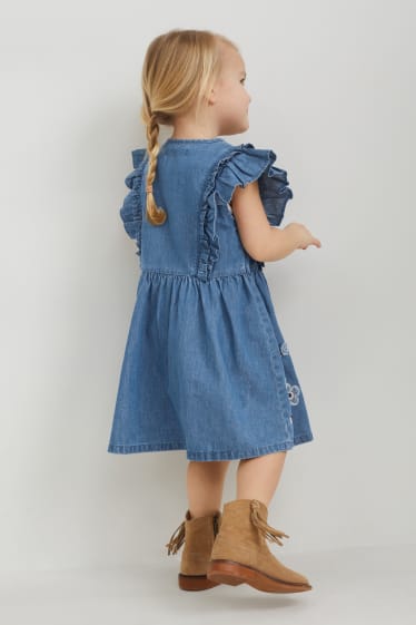 Kinderen - Denim jurk - jeansblauw