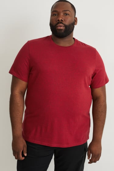 Hommes - T-shirt - rouge foncé