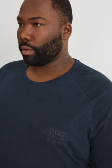 Uomo - T-shirt - blu scuro