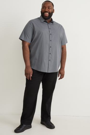 Heren - Overhemd - regular fit - kent - gemakkelijk te strijken - donkerblauw