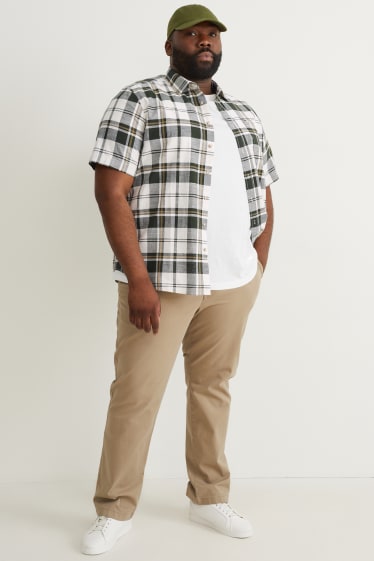 Hombre - Camisa - regular fit - kent - de cuadros - blanco / verde