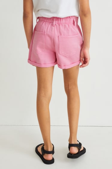 Kinder - Jeans-Shorts - rosa