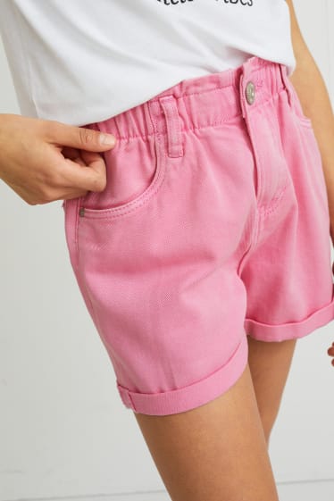 Kinder - Jeans-Shorts - rosa