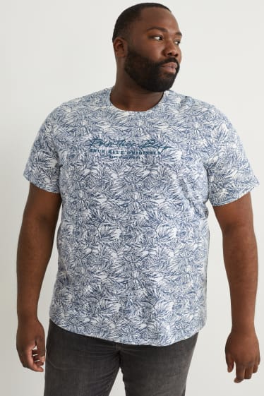 Men - T-shirt - white / blue