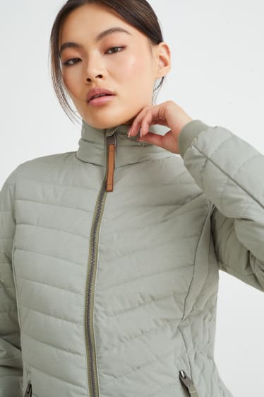 Women - Quilted jacket - green