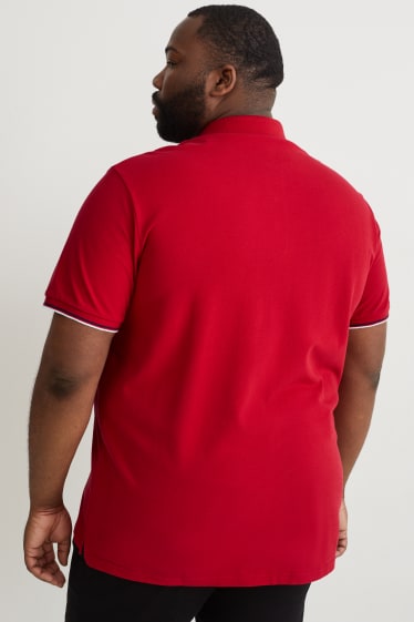 Heren - Poloshirt - donkerrood