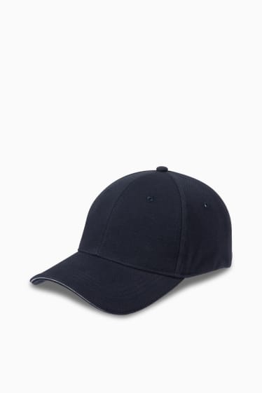 Hommes - Casquette - bleu foncé