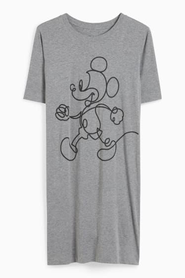 Femmes - Haut long - Mickey Mouse - gris chiné