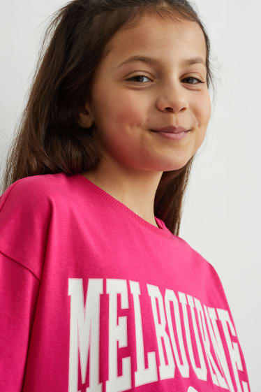 Kinderen - T-shirt - fuchsiarood