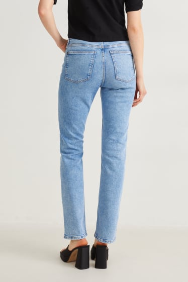 Kobiety - Straight jeans - wysoki stan - LYCRA® - dżins-jasnoniebieski