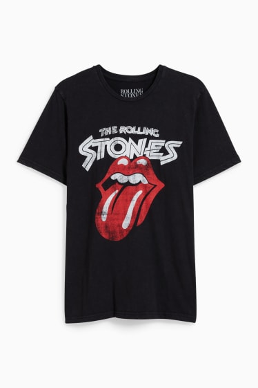 Mężczyźni - T-shirt - Rolling Stones - czarny