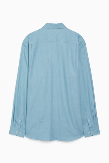 Heren - Business-overhemd - regular fit - cut away - gemakkelijk te strijken - turquoise