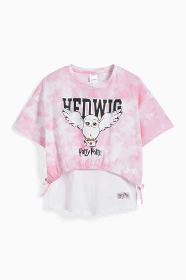 Niños - Harry Potter - set - camiseta de manga corta y top - 2 prendas - rosa