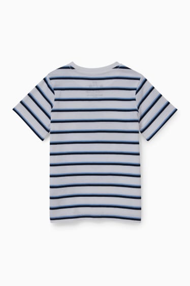 Enfants garçons - Peppa Pig - T-shirt - à rayures - blanc