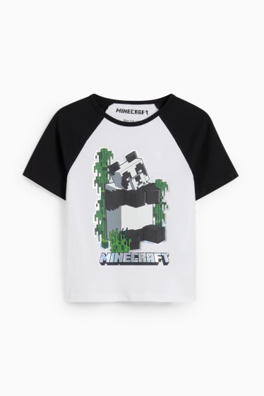 Niños - Minecraft - camiseta de manga corta - blanco