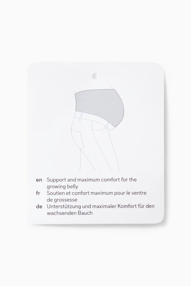 Dámské - Těhotenské kalhoty chino s páskem - slim fit - béžová