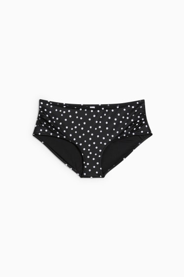 Donna - Slip bikini - vita bassa - LYCRA® XTRA LIFE™ - a pois - nero