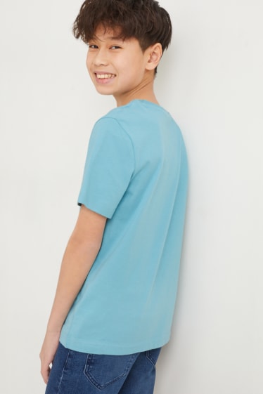 Kinderen: jongens - Set van 4 - T-shirt - blauw