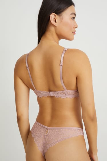 Femmes - Soutien-gorge à armature - DEMI - ampliforme - rose foncé