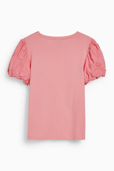 Dames - T-shirt - fuchsiarood