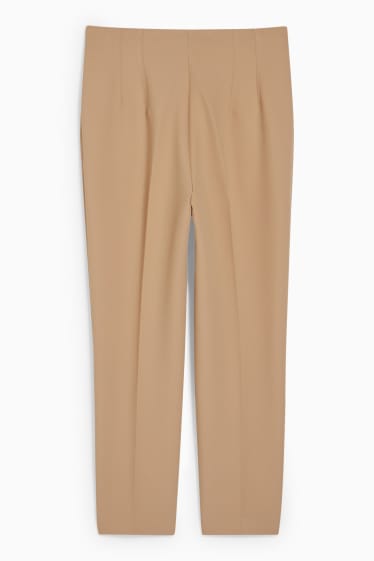 Damen - Stoffhose - High Waist - Regular Fit - beige