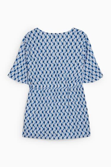 Donna - Blusa per allattamento - con motivi - blu / crema