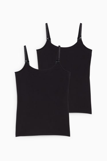 Mujer - Pack de 2 - tops de lactancia - negro