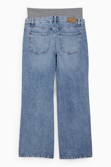 Kobiety - Dżinsy ciążowe - wide leg jeans - dżins-niebieski