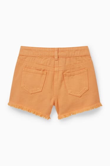 Kinderen - Korte spijkerbroek - oranje