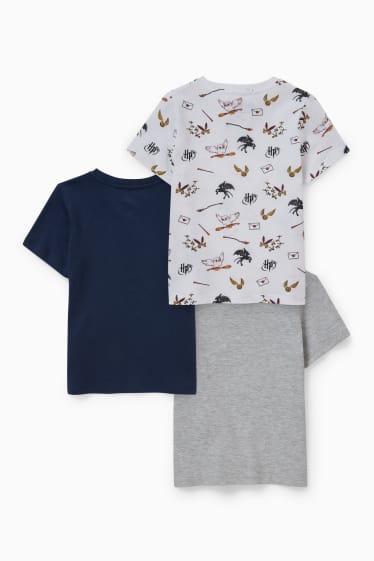 Copii - Băieți - Multipack 3 buc. - Harry Potter - tricou cu mânecă scurtă - gri deschis melanj