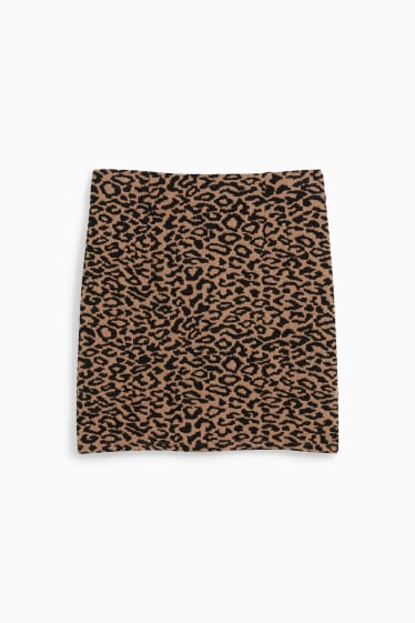 Dona - Minifaldilla - estampada - marró