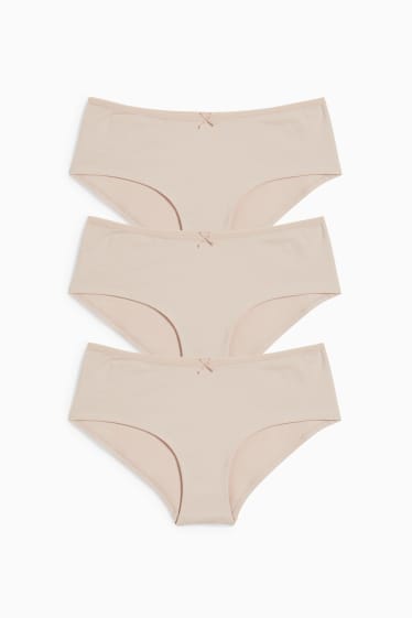 Women - Multipack of 3 - hipster briefs - light beige