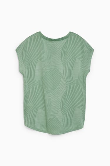Femei - Bluză funcțională - jogging - cu model - verde
