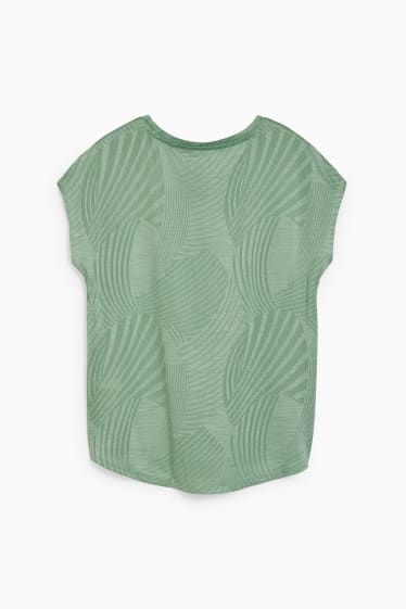 Damen - Funktions-Shirt - Running - gemustert - grün