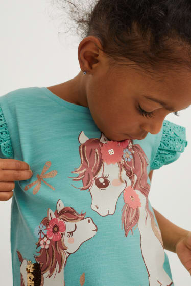 Kinder Mädchen - Kurzarmshirt - grün