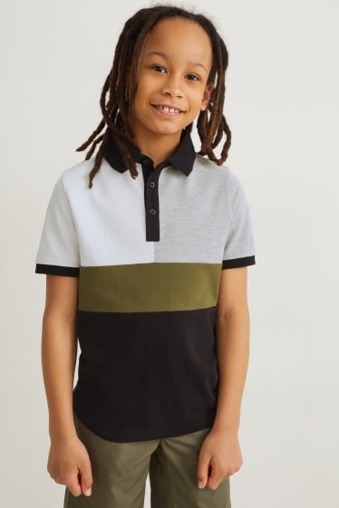 Kinder Jungen - Poloshirt - schwarz