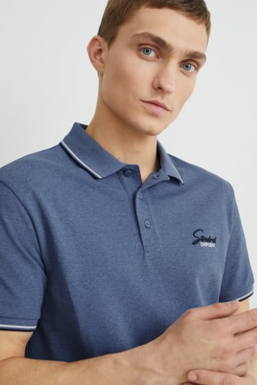 Herren - Poloshirt - blau