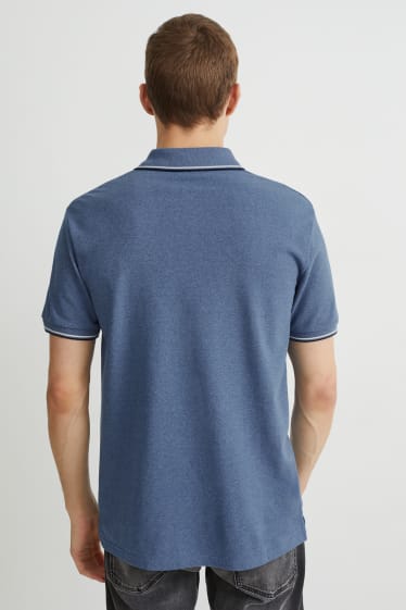 Herren - Poloshirt - blau