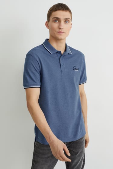 Herren - Poloshirt - blau