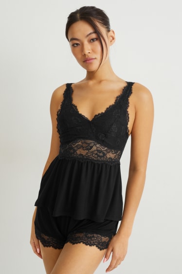 Donna - Canotta con reggiseno - nero