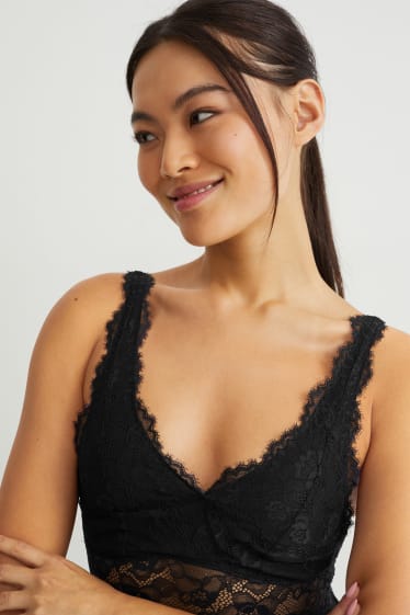 Donna - Canotta con reggiseno - nero