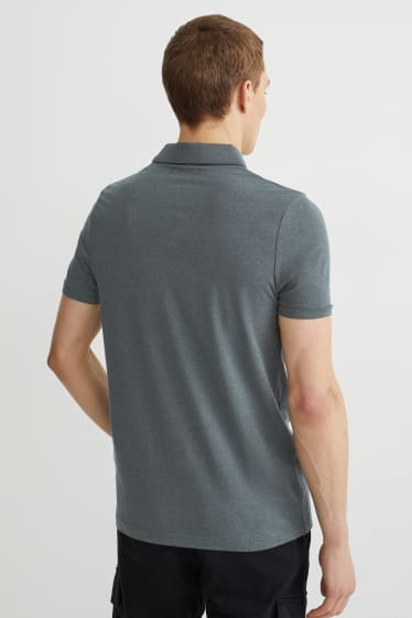 Herren - Poloshirt - Flex - grün-melange