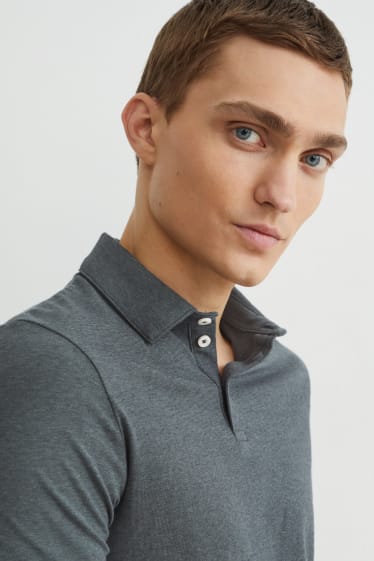 Herren - Poloshirt - Flex - grün-melange